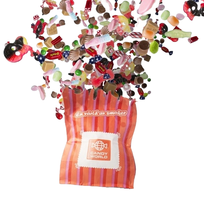 Godispåse som exploderar