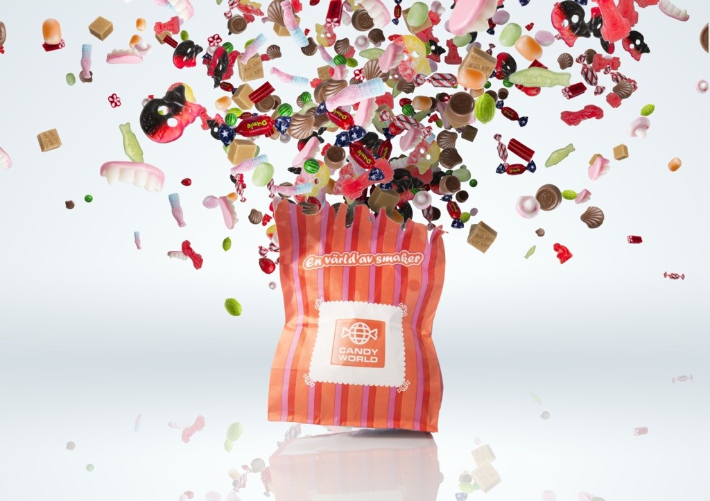 Godispåse som exploderar